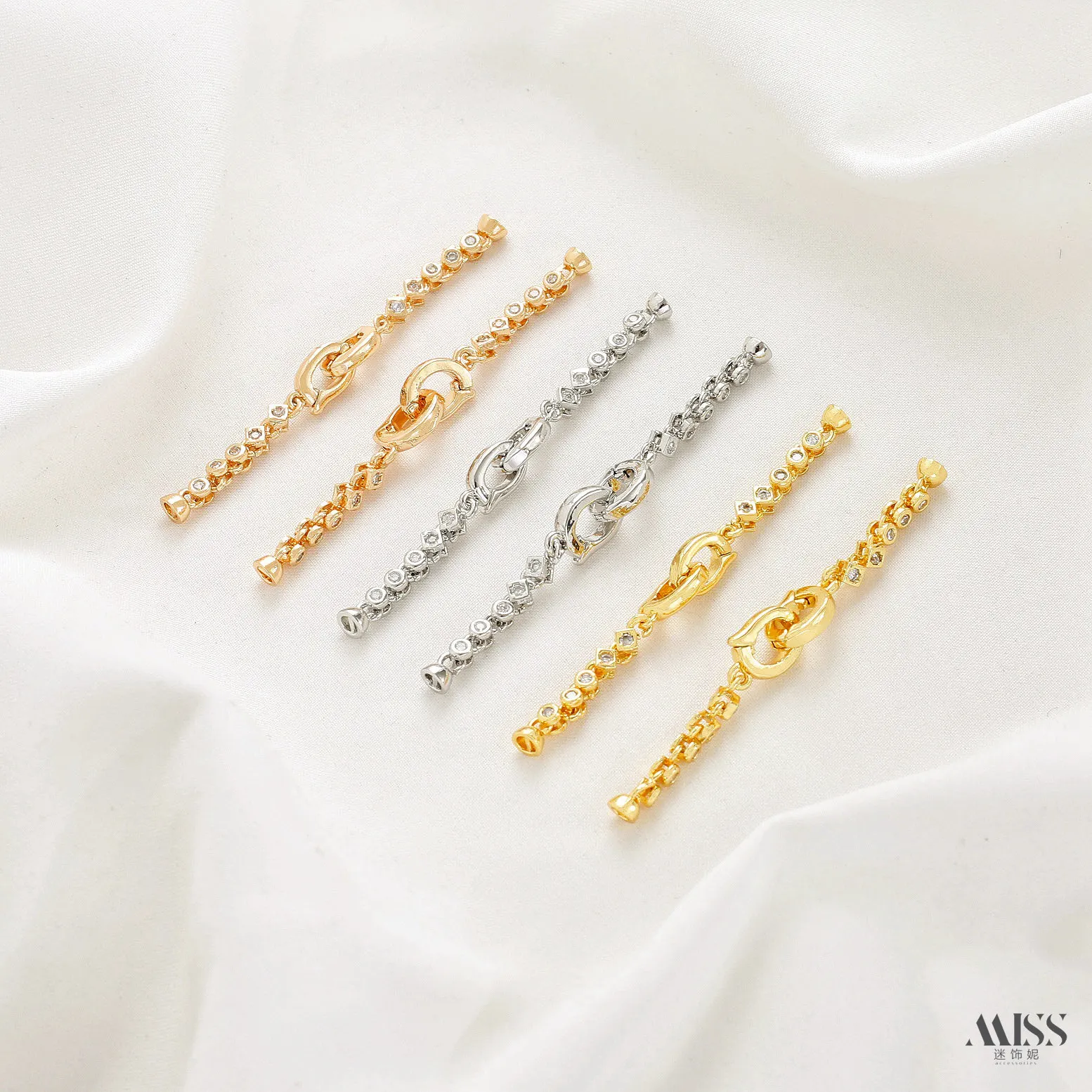 14K Gold Plated High Zircon Inlaid Chain Connector, DIY Handmade Pearl Bracelet Necklace End Clasp, Jewelry Making Accessories
14K Gold Plated High Zircon Inlaid Chain Connector, DIY Handmade Pearl Bracelet Necklace End Clasp, Jewelry Making Accessories