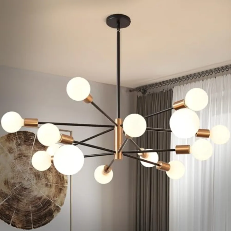 Sputnik Chandelier Black and Gold Chandeliers Pendant Lighting Modern Farmhouse Dinning Room Light Fixture Mid Century Brass He
Sputnik Chandelier Black and Gold Chandeliers Pendant Lighting Modern Farmhouse Dinning Room Light Fixture Mid Century Brass He