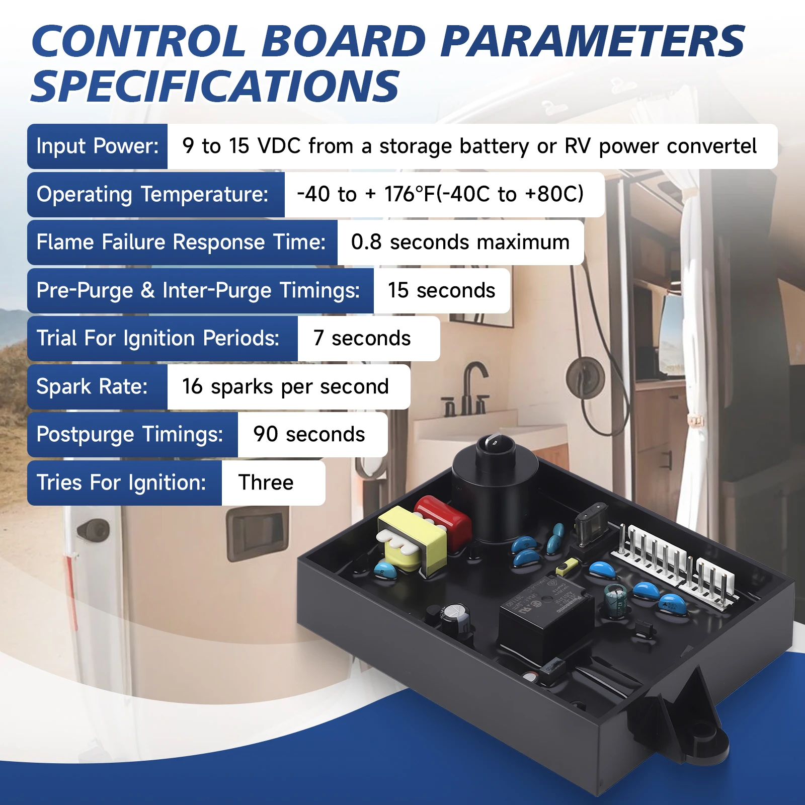 91365 93305 91346 Water Heater Control Board Kit For RV Atwood Dometic GCH6A-10E GC6AA-10E GC10A-4E GCH10A-4E Gas Electric 12VDC
91365 93305 91346 Water Heater Control Board Kit For RV Atwood Dometic GCH6A-10E GC6AA-10E GC10A-4E GCH10A-4E Gas Electric 12VDC