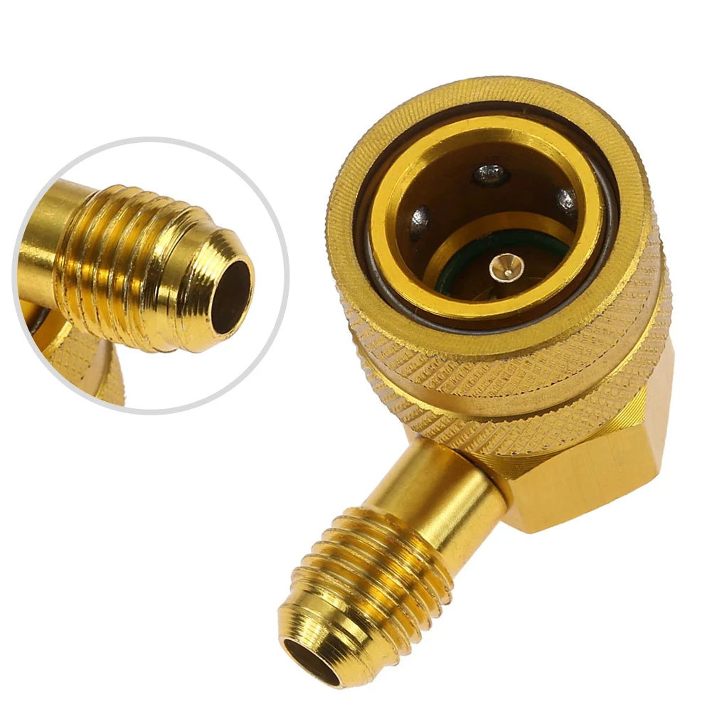 1PCS For R134a Quick Couplers Adapter 90°1/4" SAE Low Side A/C Air Conditio Brass Adapter Automotive AC System Maintenance Parts
1PCS For R134a Quick Couplers Adapter 90°1/4" SAE Low Side A/C Air Conditio Brass Adapter Automotive AC System Maintenance Parts