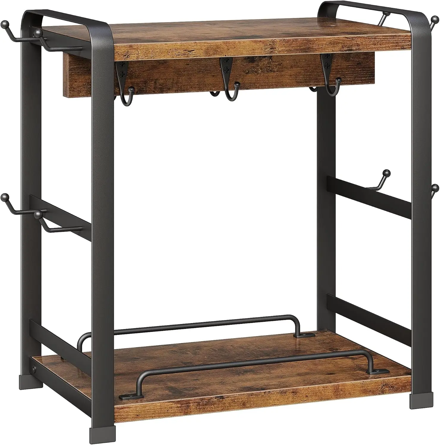 Wooden Coffee Bar Organizer with 14 Mug Hooks, 2-Tier Countertop Mug Holder Stand
Wooden Coffee Bar Organizer with 14 Mug Hooks, 2-Tier Countertop Mug Holder Stand