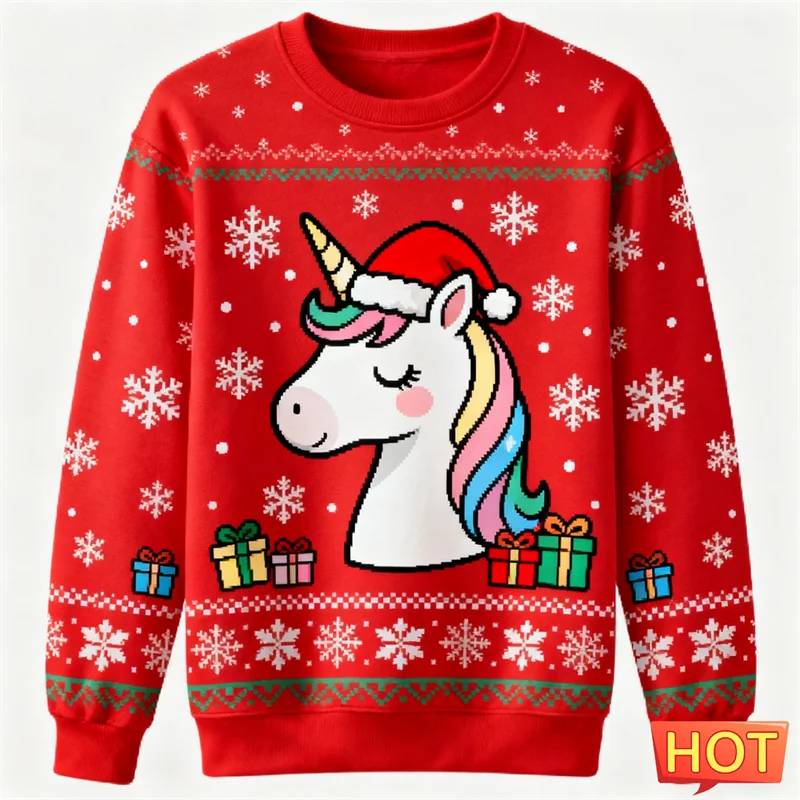 2026 New Unicorn Pattern Ugly Christmas For Men Sweater Trendy Holiday Wear 3D Printed Xmas Sweatshirts Loose Harajuku Pullovers
2026 New Unicorn Pattern Ugly Christmas For Men Sweater Trendy Holiday Wear 3D Printed Xmas Sweatshirts Loose Harajuku Pullovers