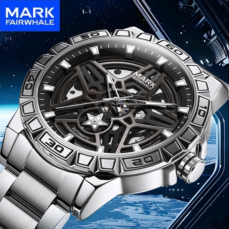 MARK FAIRWHALE Luxury 3D Hollow Pentagram Dial Men's Luxury Automatic Mechanical WristWatch Waterproof Watches for man
MARK FAIRWHALE Luxury 3D Hollow Pentagram Dial Men's Luxury Automatic Mechanical WristWatch Waterproof Watches for man
