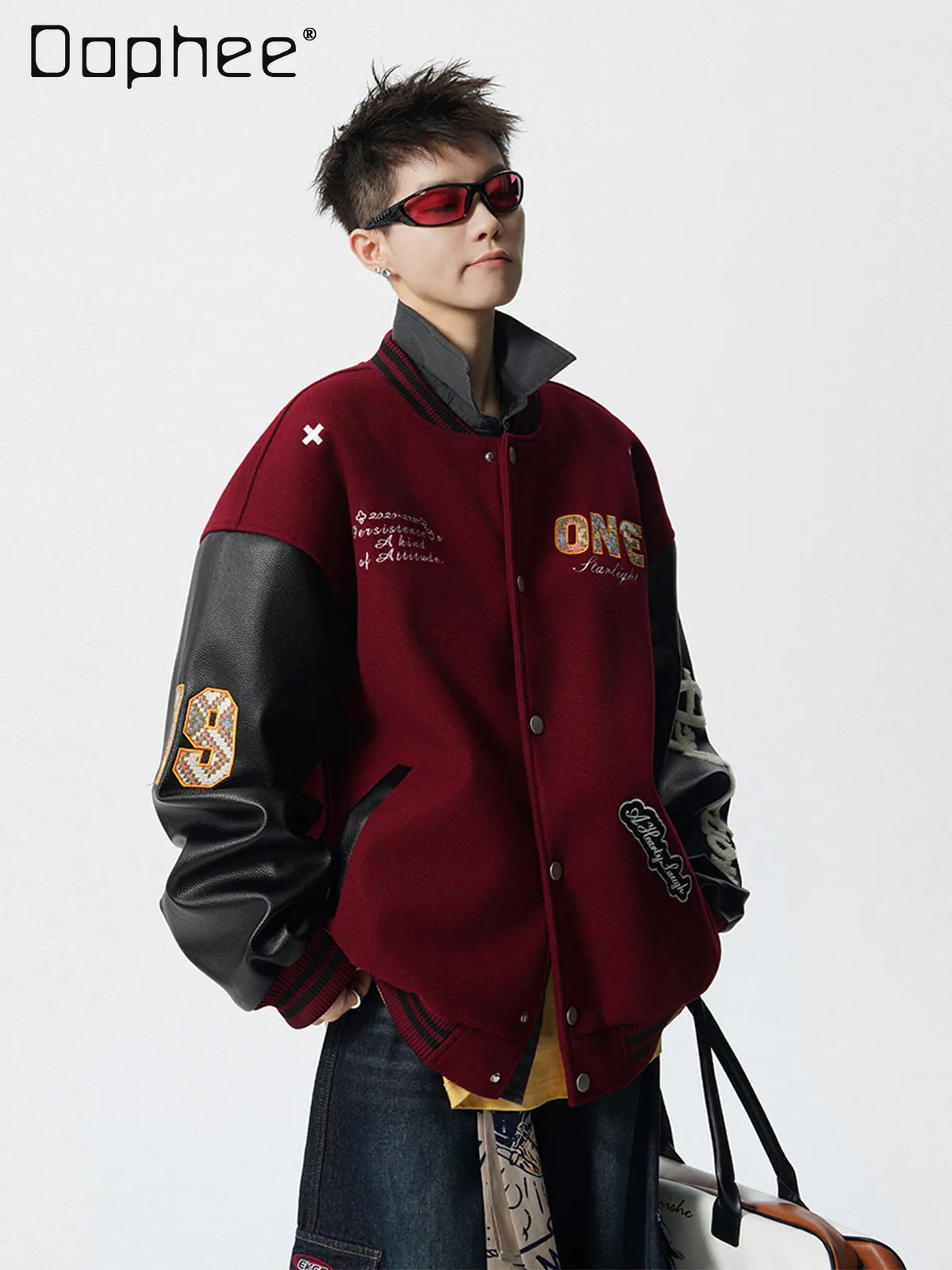 Autumn Winter New High Street Cool Black Khaki Letter Embroidery Baseball Jacket Men's American Design Loose Casual Cotton Coat
Autumn Winter New High Street Cool Black Khaki Letter Embroidery Baseball Jacket Men's American Design Loose Casual Cotton Coat