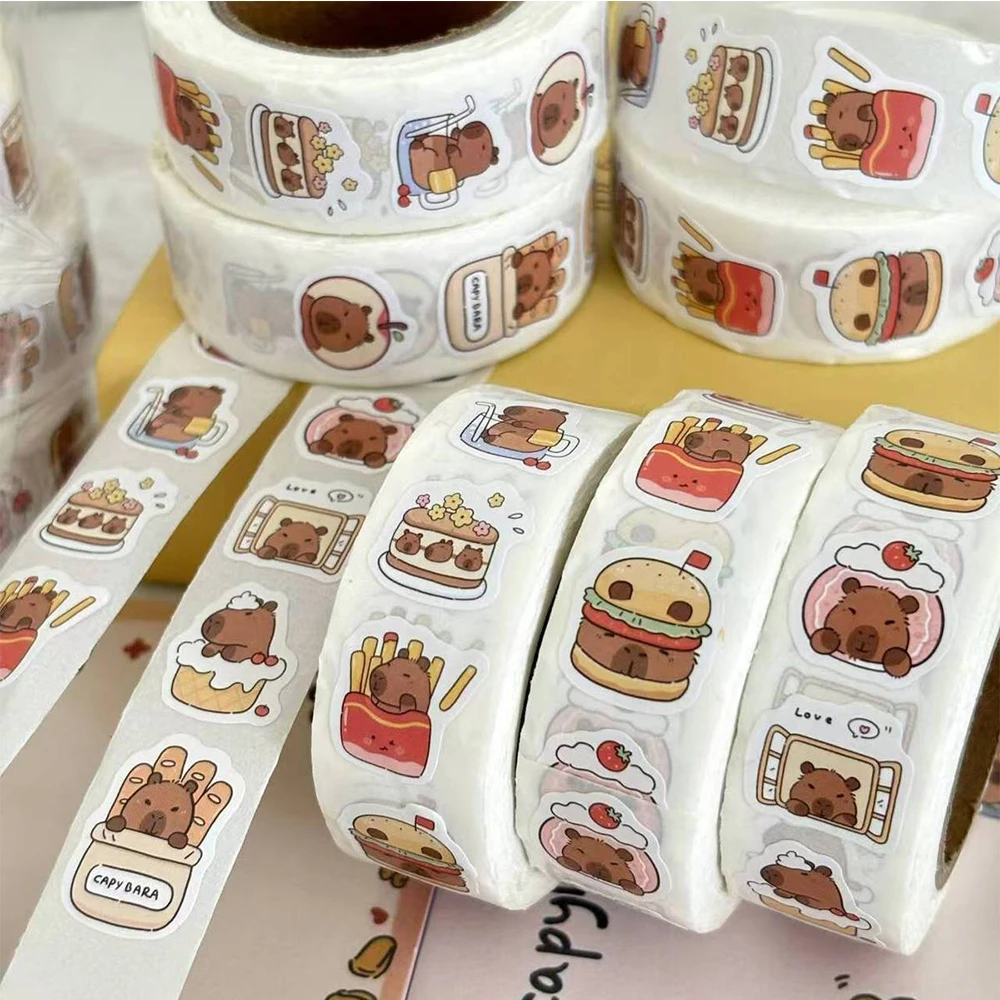 500pcs Cute Cartoon Capybara Sealing Stickers Roll DIY Laptop Phone Scrapbook Suitcase Diary Decoration Reward Sticker Kids Toys
500pcs Cute Cartoon Capybara Sealing Stickers Roll DIY Laptop Phone Scrapbook Suitcase Diary Decoration Reward Sticker Kids Toys