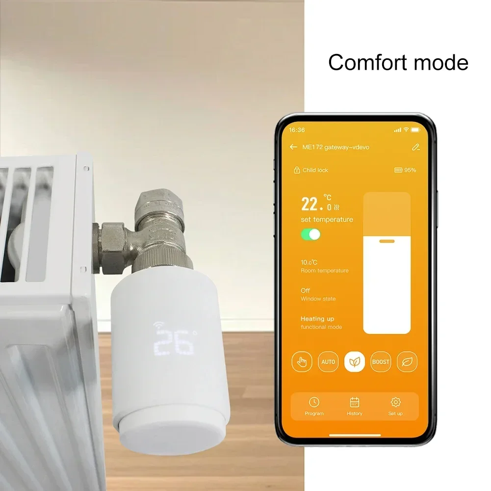 Удобный для пользователя интеллектуального термостата ZigBee, клапана TRV для легкой программы расписания отопления через доступ к мобильному применению
Удобный для пользователя интеллектуального термостата ZigBee, клапана TRV для легкой программы расписания отопления через доступ к мобильному применению