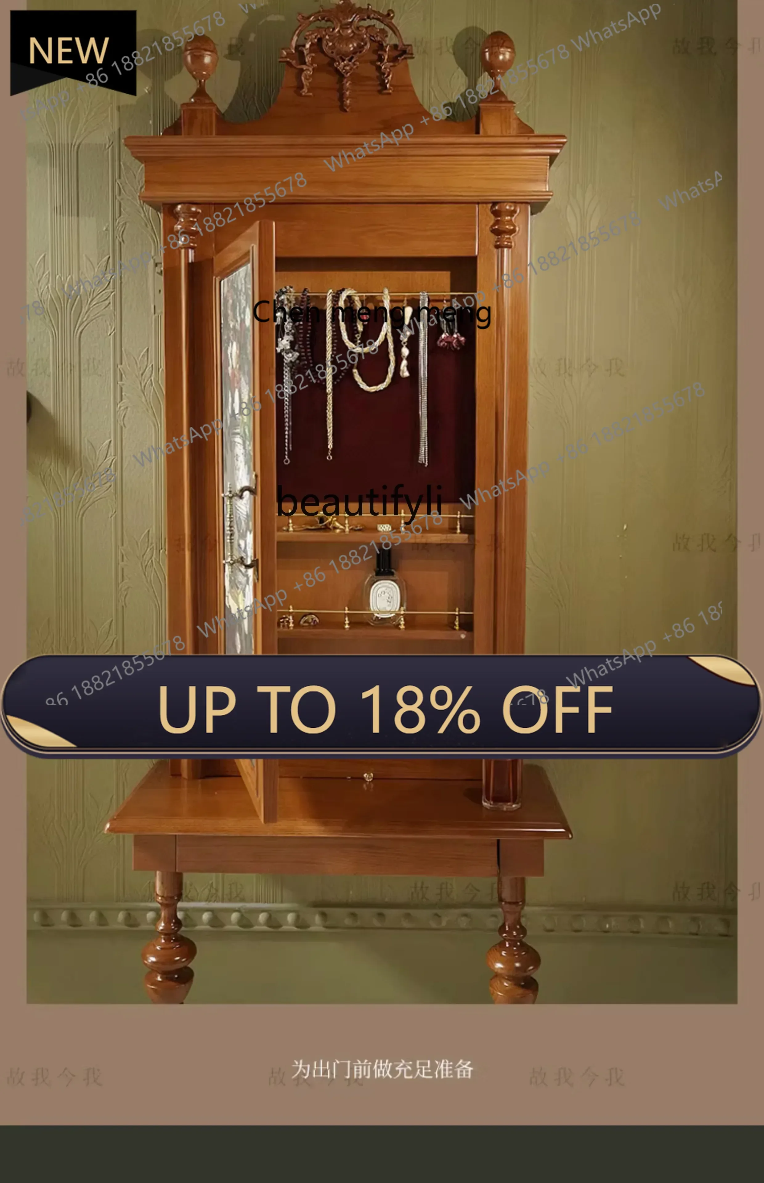 P178 Hallway Mirror Cabinet Jewelry Cabinet French Retro Ultra-Thin Dresser against the Wall Console Tables
P178 Hallway Mirror Cabinet Jewelry Cabinet French Retro Ultra-Thin Dresser against the Wall Console Tables