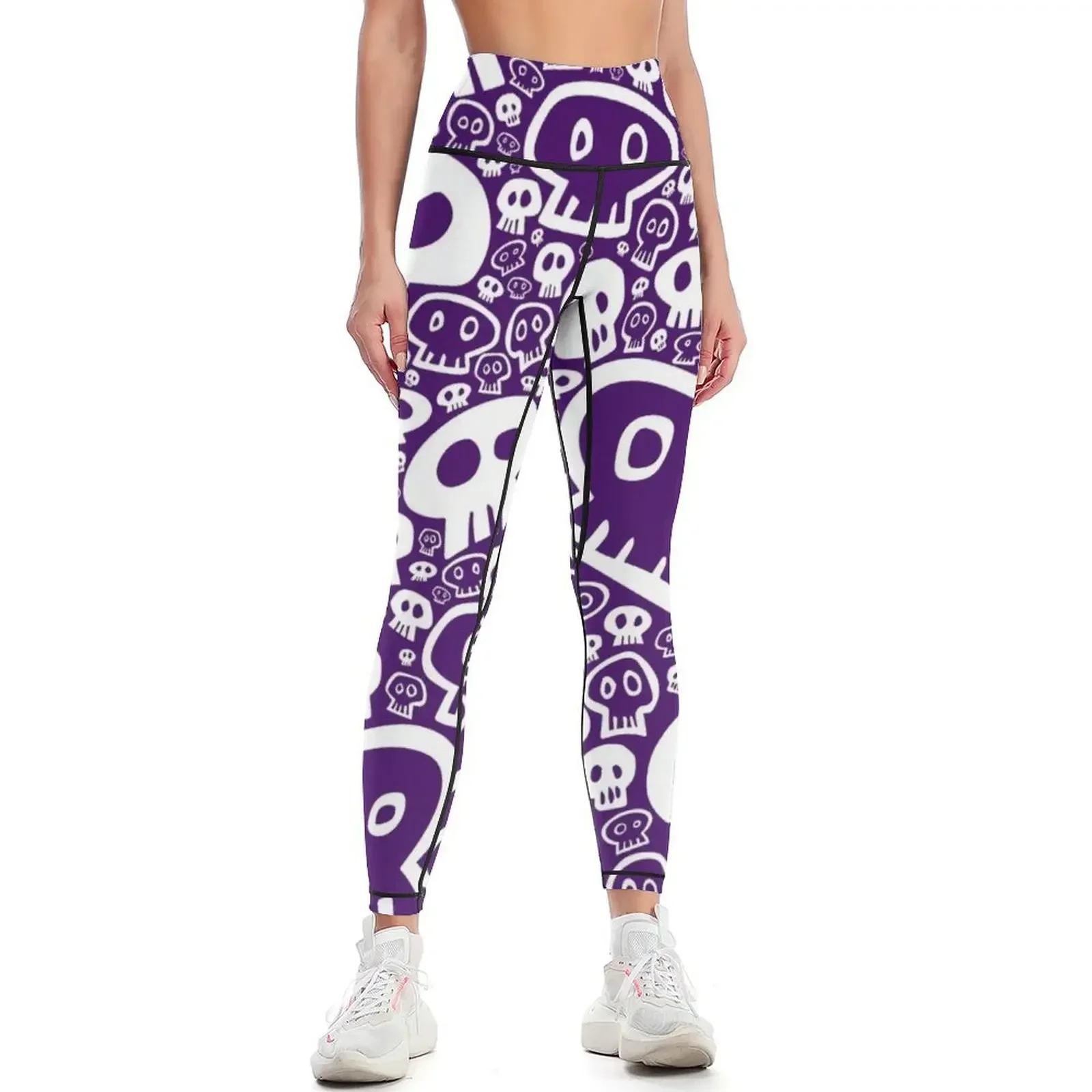 Full Skull Pattern, white on purple Leggings high waist Female legging pants exercise clothing for jogging pants Womens Leggings 
Full Skull Pattern, white on purple Leggings high waist Female legging pants exercise clothing for jogging pants Womens Leggings
