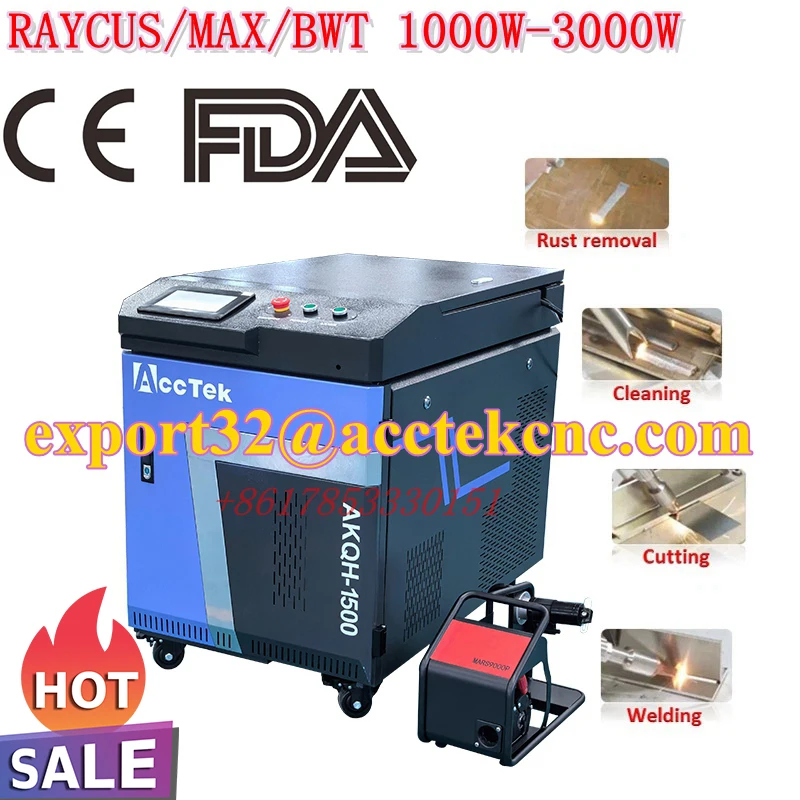 Acctek 4 IN 1 Laser Clean Weld Cut Machine Car Part Welding Cleaning for Metal Steel
Acctek 4 IN 1 Laser Clean Weld Cut Machine Car Part Welding Cleaning for Metal Steel