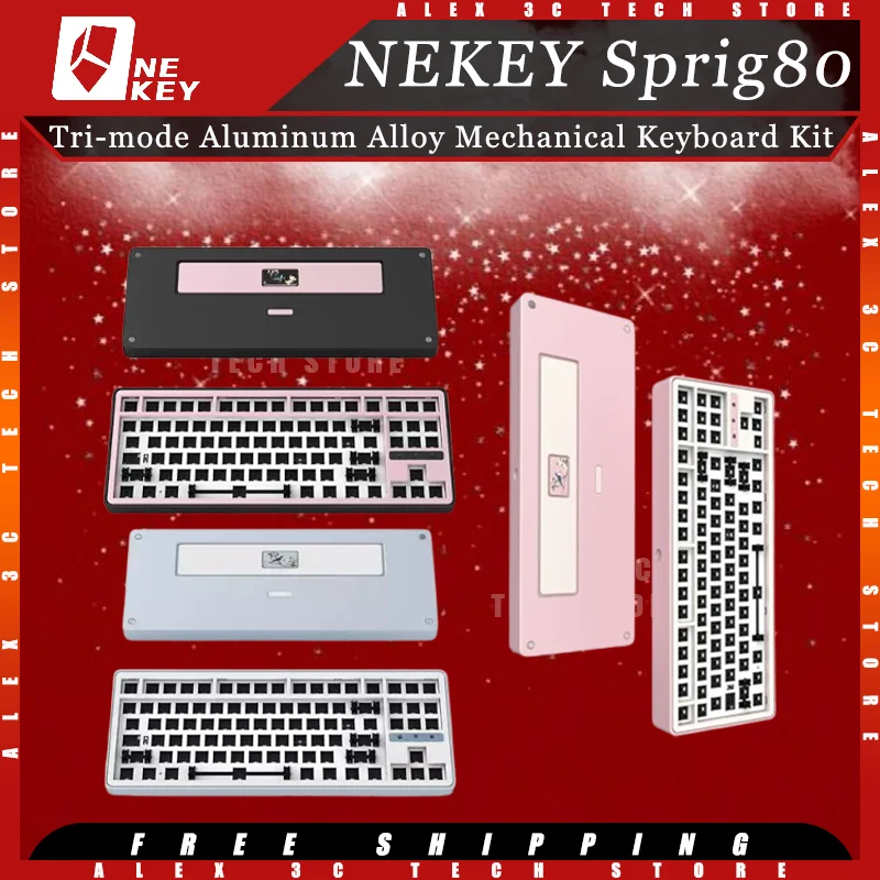 NEKEY Sprig80 Mechanical Keyboard Kit Tri-mode Wireless Aluminum Alloy Hot Swap RGB Ergonomics Gasket Structure Gaming Keyboard
NEKEY Sprig80 Mechanical Keyboard Kit Tri-mode Wireless Aluminum Alloy Hot Swap RGB Ergonomics Gasket Structure Gaming Keyboard