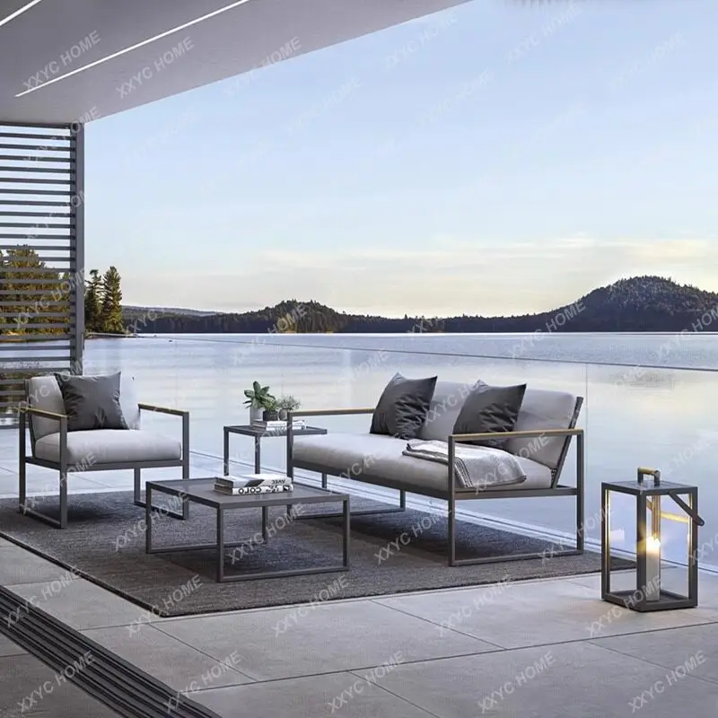 Outdoor aluminum alloy sofa set for patios, gardens, and sales centers - casual seating combination
Outdoor aluminum alloy sofa set for patios, gardens, and sales centers - casual seating combination