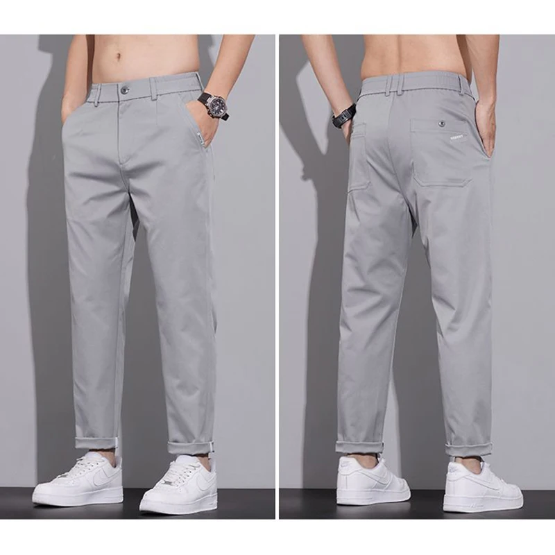 New Men Summer High Quality Slim Fit Thin Casual Pants Male Classic Straight Leg Long Sweatpants Fashion Solid Color Trousers
New Men Summer High Quality Slim Fit Thin Casual Pants Male Classic Straight Leg Long Sweatpants Fashion Solid Color Trousers