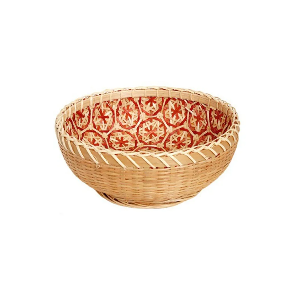 Round Bamboo Storage Basket Handmade Ventilated Hand Woven Basket Anti-deform Space Saving Dried Fruit Container Office
Round Bamboo Storage Basket Handmade Ventilated Hand Woven Basket Anti-deform Space Saving Dried Fruit Container Office