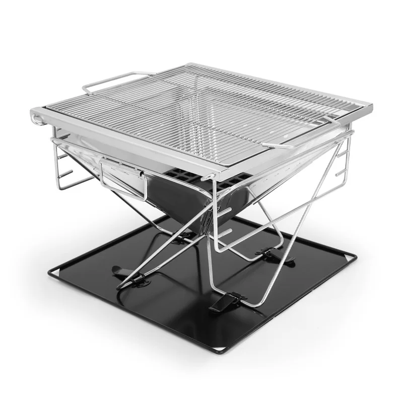 Outdoor Thickened Stainless Steel Folding Grill Korean Barbecue Grill Charcoal Firewood Fire Burner Picnic Grill Large
Outdoor Thickened Stainless Steel Folding Grill Korean Barbecue Grill Charcoal Firewood Fire Burner Picnic Grill Large