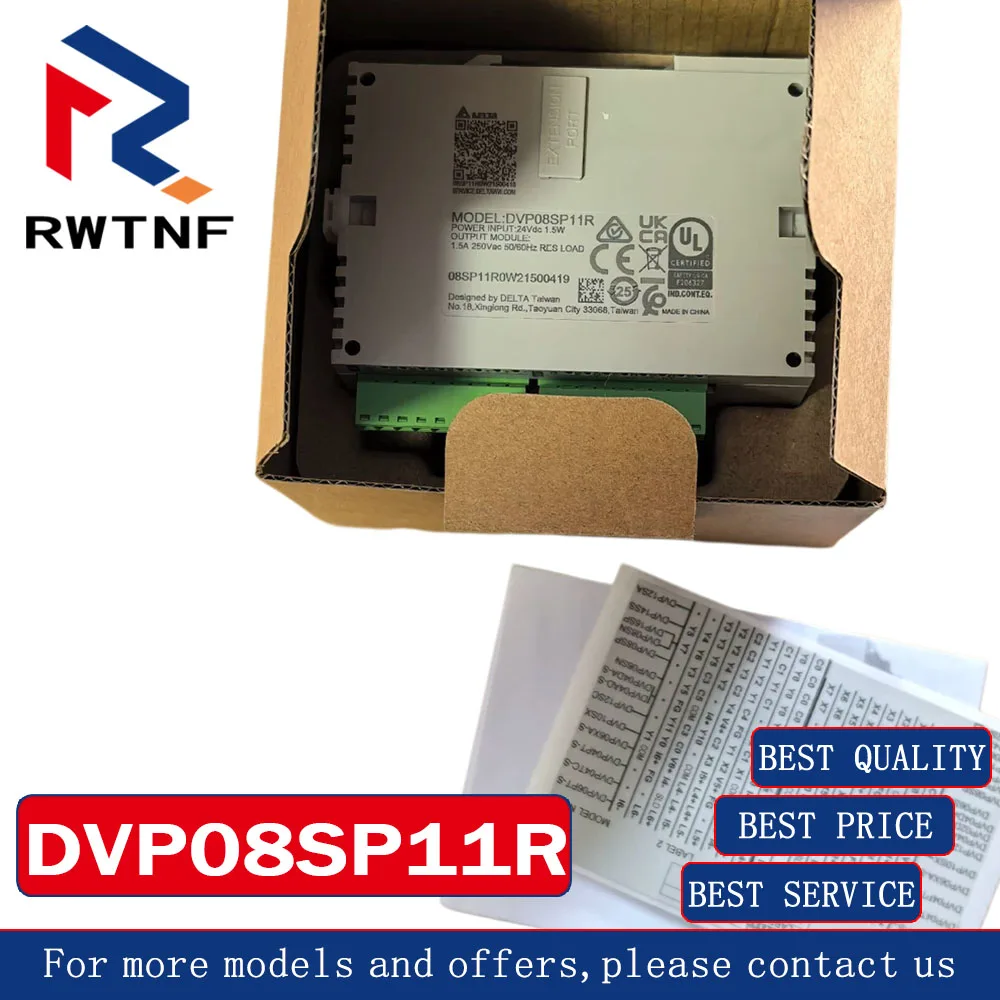 Brand New Genuine DVP08SP11R Delta PLC expansion module digital quantity,100% original warehouse stock
Brand New Genuine DVP08SP11R Delta PLC expansion module digital quantity,100% original warehouse stock