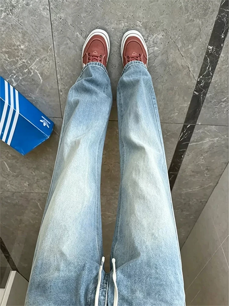 American Style Blue Ice Silk Jeans Men's Summer Thin Fitness Elastic Waist Straight Leg Pants Draping Training Wide Leg Pants
American Style Blue Ice Silk Jeans Men's Summer Thin Fitness Elastic Waist Straight Leg Pants Draping Training Wide Leg Pants