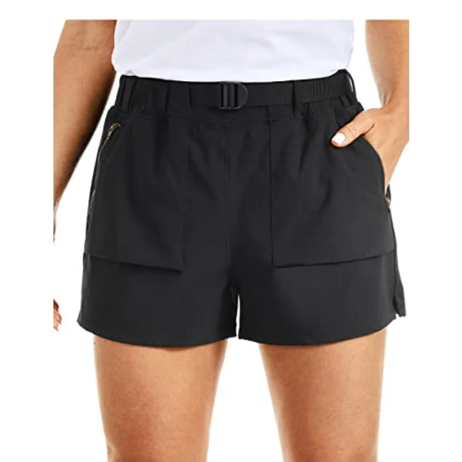 Women's Waterproof Stretch Hiking Shorts Mid Rise Summer for Outdoor Golf Workout with Zip Pockets Belt - 3
Women's Waterproof Stretch Hiking Shorts Mid Rise Summer for Outdoor Golf Workout with Zip Pockets Belt - 3
