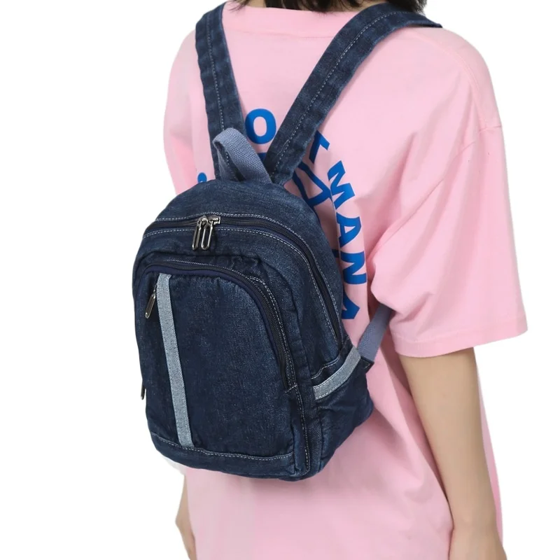 Washed denim literary small shoulder bag female Korean version of the fashion schoolbag simple canvas travel small backpacks
Washed denim literary small shoulder bag female Korean version of the fashion schoolbag simple canvas travel small backpacks