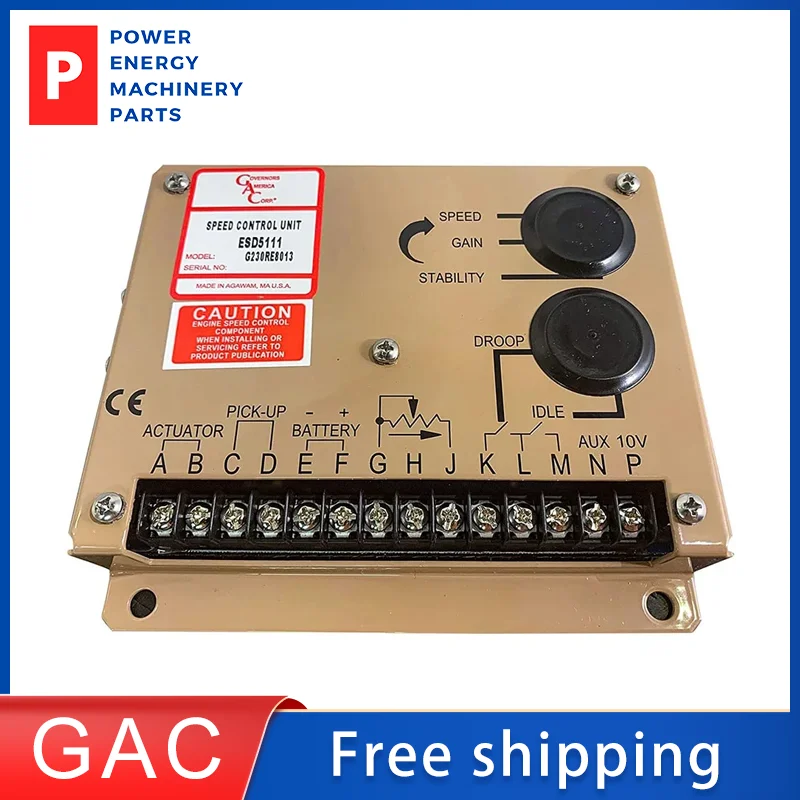 Original ESD5111 Diesel Engine Speed Control Unit Governor Controller Plate
Original ESD5111 Diesel Engine Speed Control Unit Governor Controller Plate
