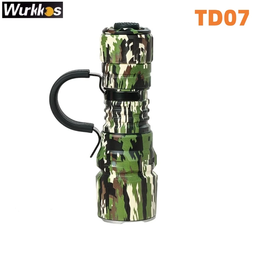 Wurkkos TD07 EDC Tactical Flashlight USB-C Rechargeable 1300Lumen 479M Beam Waterproof Dual Switch Torch with 18350 Battery
Wurkkos TD07 EDC Tactical Flashlight USB-C Rechargeable 1300Lumen 479M Beam Waterproof Dual Switch Torch with 18350 Battery