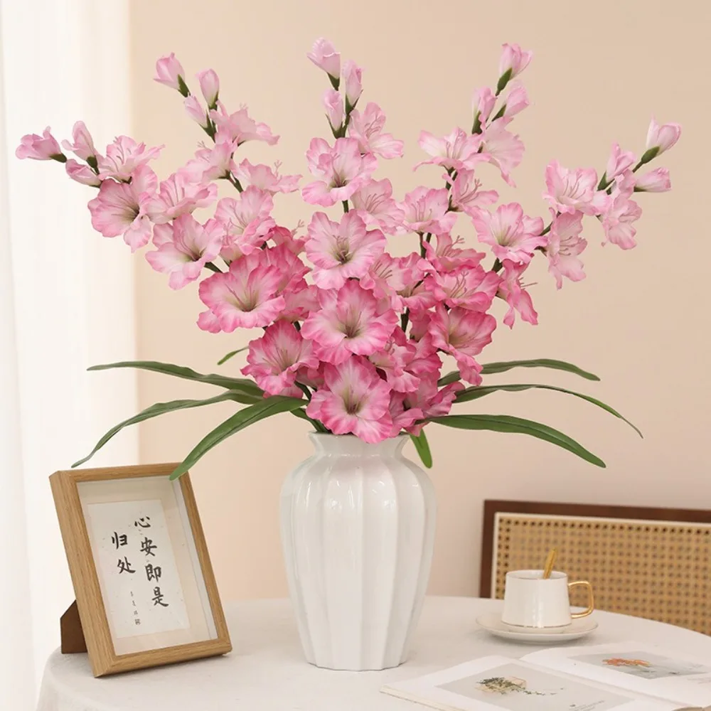 86cm Artificial Gladioluses Branch Real Touch Floral Art Fake Larkspur Flowers 12 Heads Handmade Silk Fake Flowers Dining Table
86cm Artificial Gladioluses Branch Real Touch Floral Art Fake Larkspur Flowers 12 Heads Handmade Silk Fake Flowers Dining Table
