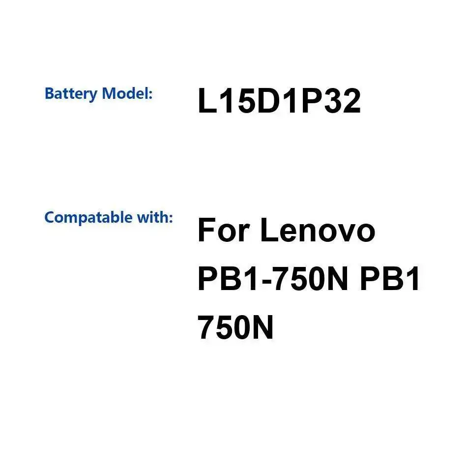 Reliable Power Supply L15D1P32 Tablet Battery 4250Mah For Lenovo PB1-750N
Reliable Power Supply L15D1P32 Tablet Battery 4250Mah For Lenovo PB1-750N