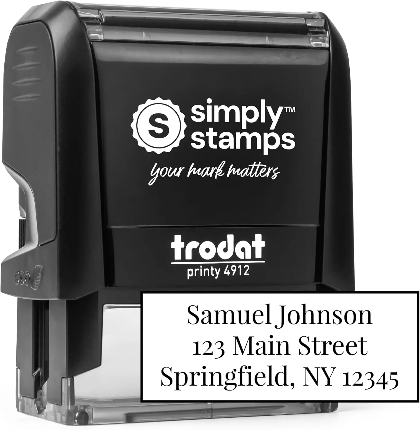 Custom Address Stamp, 20 Fonts, 3 Lines Self-Inking, Multiple Ink Colors, Medium
Custom Address Stamp, 20 Fonts, 3 Lines Self-Inking, Multiple Ink Colors, Medium