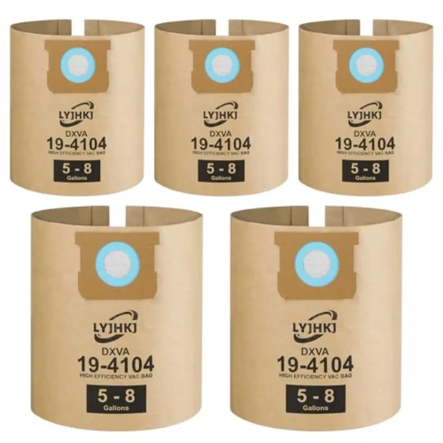DXVA Vacuum Bags for DEWALT to 8 Gallon Wet/Dry Vacuum, Disposable Shop Vac Bags, Dust Collection Bag Replacement
DXVA Vacuum Bags for DEWALT to 8 Gallon Wet/Dry Vacuum, Disposable Shop Vac Bags, Dust Collection Bag Replacement