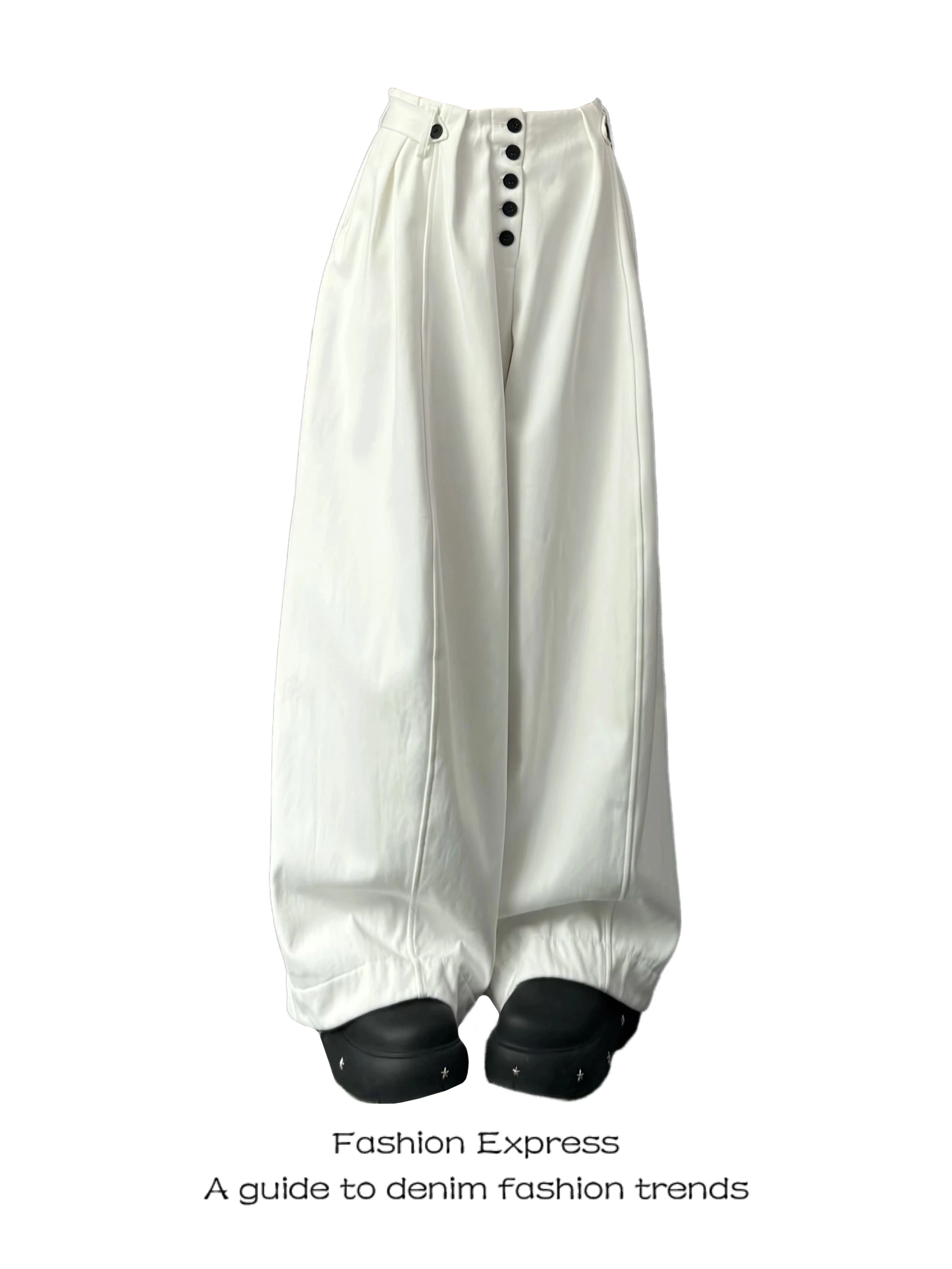 Белые широкие брюки женские повседневные свободные визуально стройнящие уникальные в уличном стиле осенне-зимние новинка с высокой талией прямого кроя
Белые широкие брюки женские повседневные свободные визуально стройнящие уникальные в уличном стиле осенне-зимние новинка с высокой талией прямого кроя