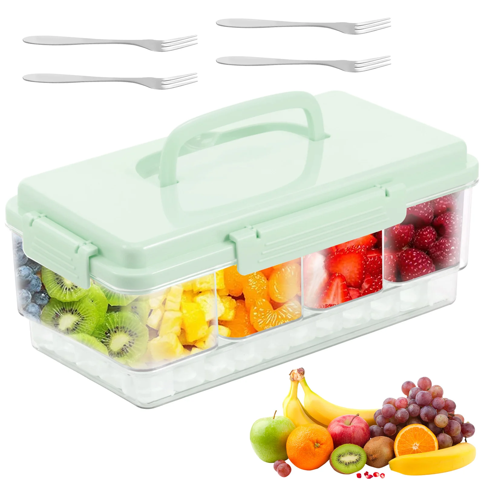Low Temperature Resistance Snack Box Container Dessert Fruits Divided Serving Tray Portable Picnic Camping Food Storage Platter
Low Temperature Resistance Snack Box Container Dessert Fruits Divided Serving Tray Portable Picnic Camping Food Storage Platter