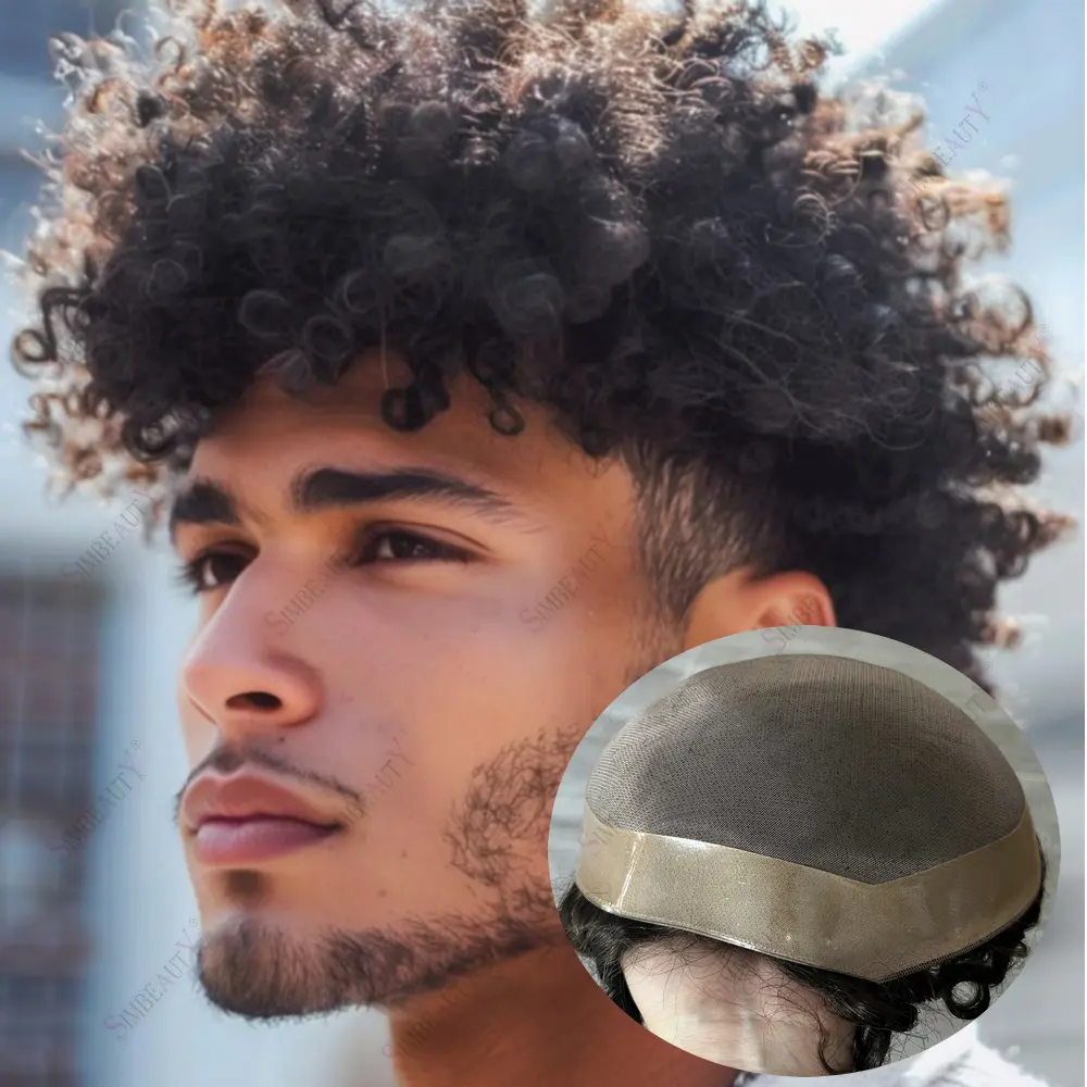 8mm Afro Men's Toupee 100% Real Human Hair Kinky Curly Weave Unit Breathable Durable Mono NPU Base Capillary Prosthesis System
8mm Afro Men's Toupee 100% Real Human Hair Kinky Curly Weave Unit Breathable Durable Mono NPU Base Capillary Prosthesis System
