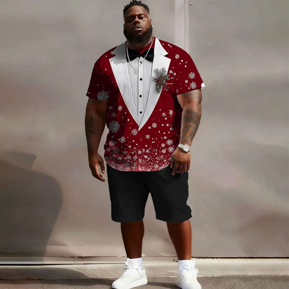 S-9xl Большой и высокий комплект с короткими рукавами больших размеров (Рождественский элемент): Повседневный наряд - Прочный легкий материал,
S-9xl Большой и высокий комплект с короткими рукавами больших размеров (Рождественский элемент): Повседневный наряд - Прочный легкий материал,