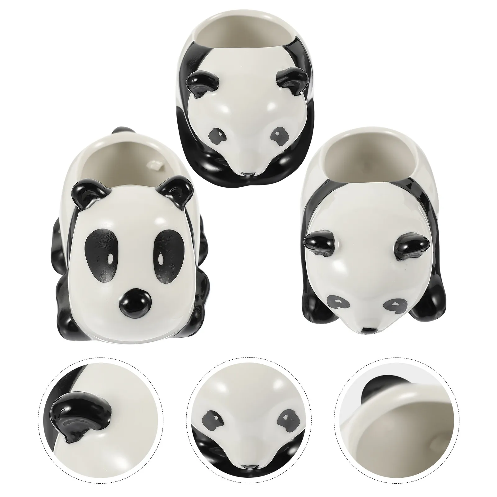 Набор из 3 керамических горшков для растений в форме панды, милые кашпо для суккулентов и мини-растений, для декора дома и улицы
Набор из 3 керамических горшков для растений в форме панды, милые кашпо для суккулентов и мини-растений, для декора дома и улицы