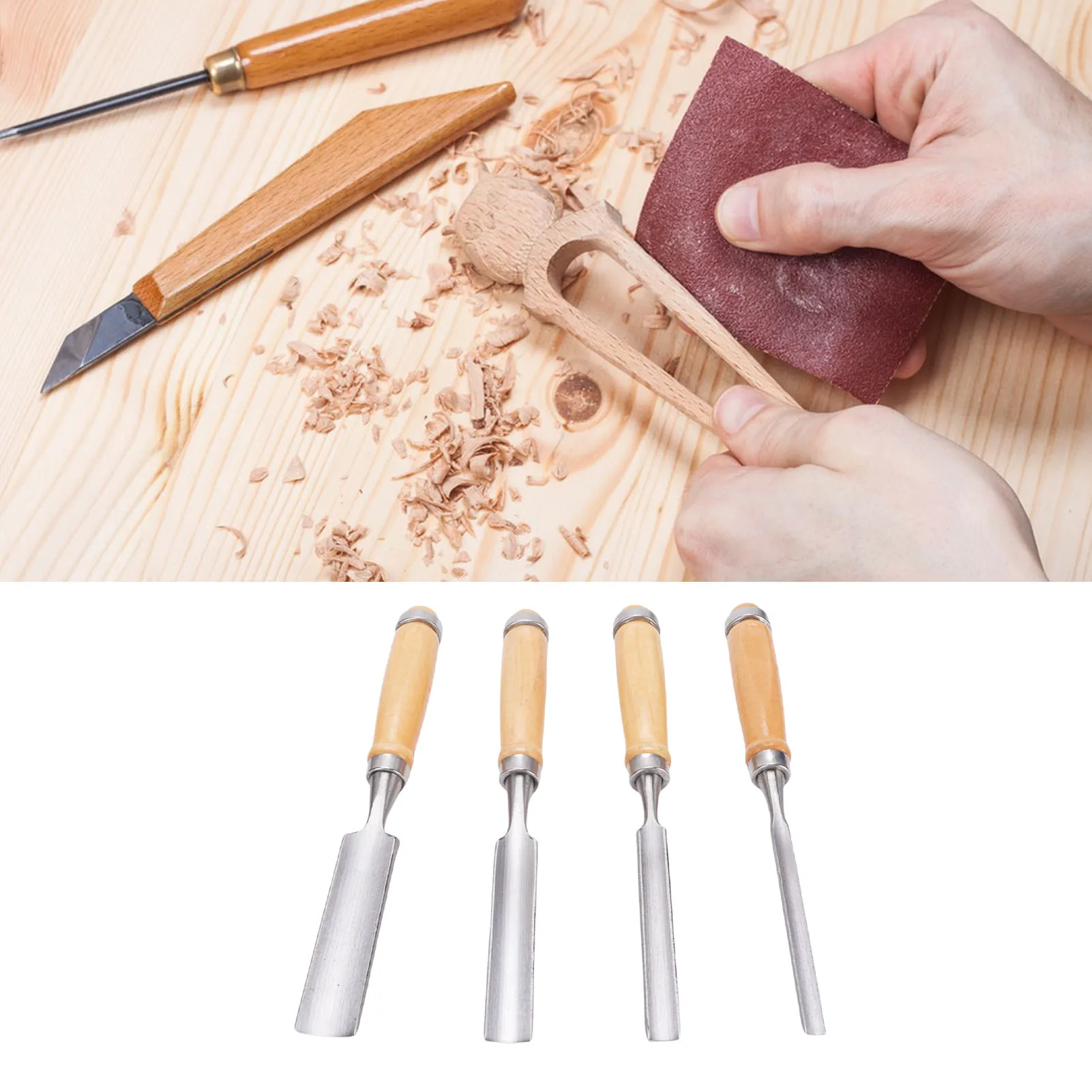 4 шт., набор полукруглых долот, профессиональное стальное долото с деревянной ручкой, набор долот для резьбы по дереву, для ремонта, лопатки
4 шт., набор полукруглых долот, профессиональное стальное долото с деревянной ручкой, набор долот для резьбы по дереву, для ремонта, лопатки