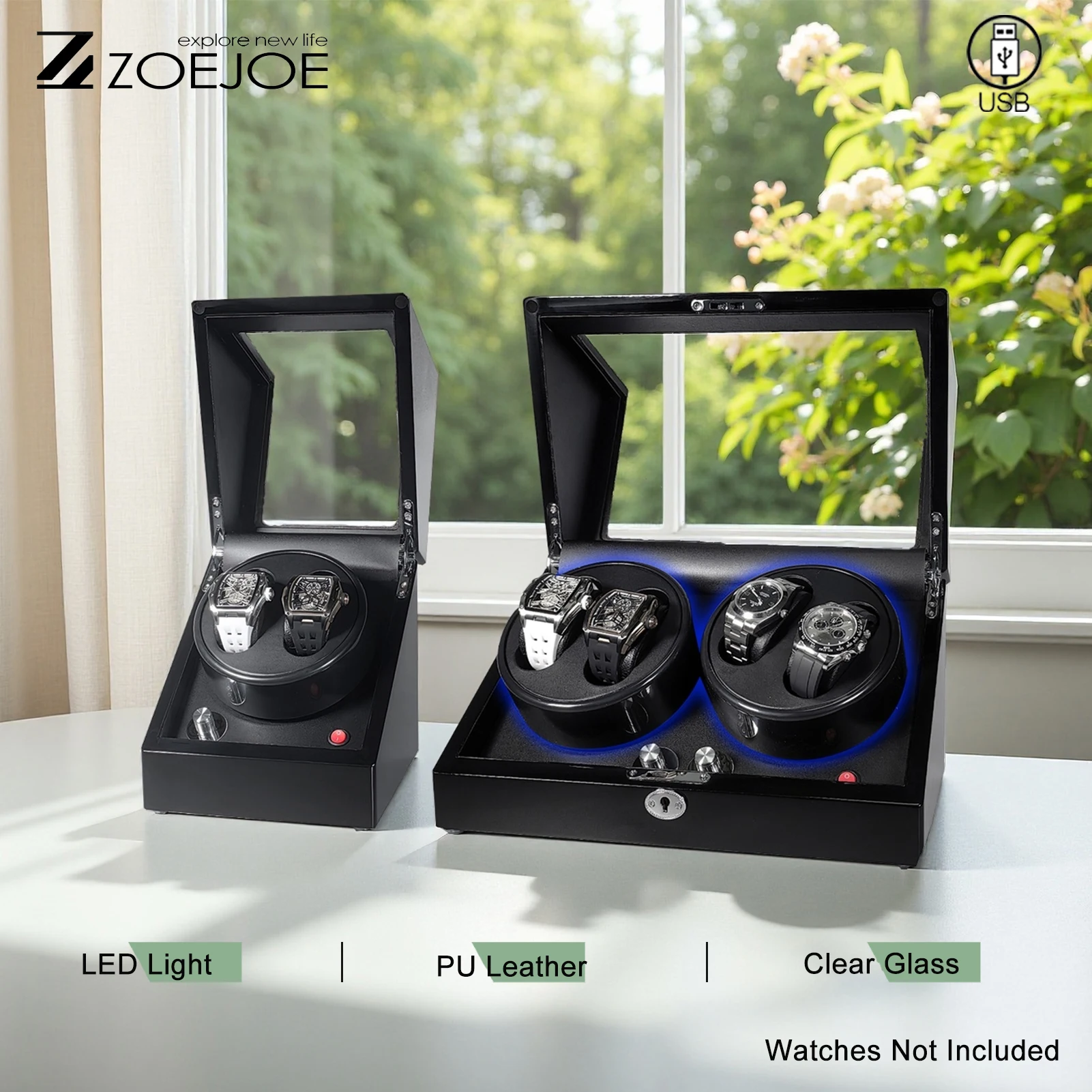 Automatic Watch Winder 5 Modes Usb Cable Power Quiet Motor Watch Winders With Led Atmosphere Light Fit For Men Women
Automatic Watch Winder 5 Modes Usb Cable Power Quiet Motor Watch Winders With Led Atmosphere Light Fit For Men Women
