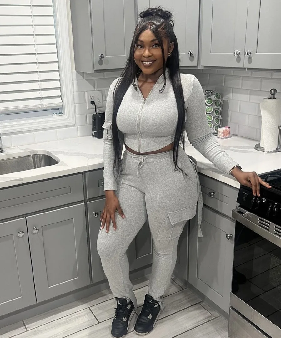 Sports Women's Suit Fall Hooded Long-Sleeved Waist Jacket And Cargo Pants Slit Outfits Solid Color Ladies Two-Piece Set
Sports Women's Suit Fall Hooded Long-Sleeved Waist Jacket And Cargo Pants Slit Outfits Solid Color Ladies Two-Piece Set
