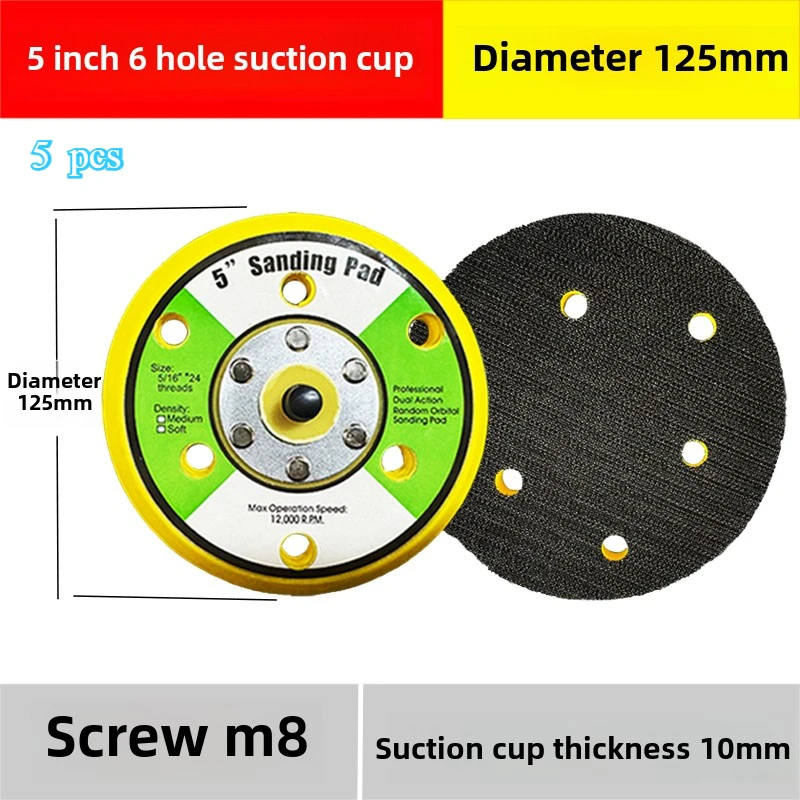 5pcs 5-Inch Air Grinding Base Plate with Assorted Sanding Discs and Polishing Pads - Perfect for DIY Projects
5pcs 5-Inch Air Grinding Base Plate with Assorted Sanding Discs and Polishing Pads - Perfect for DIY Projects