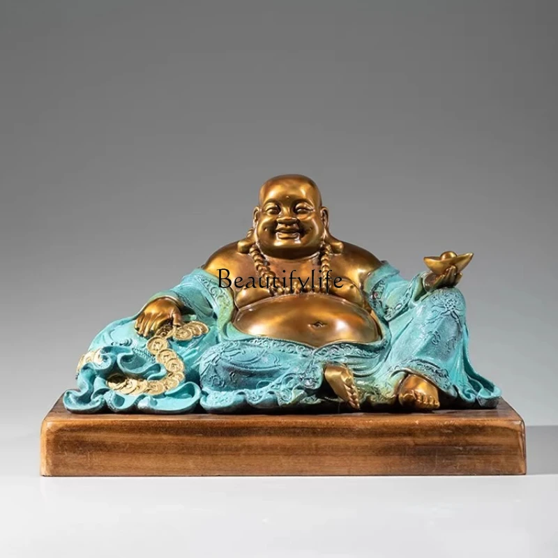 All brass ornaments, copper ware, Laughing Buddha big belly desktop decoration, new Chinese handicrafts
All brass ornaments, copper ware, Laughing Buddha big belly desktop decoration, new Chinese handicrafts