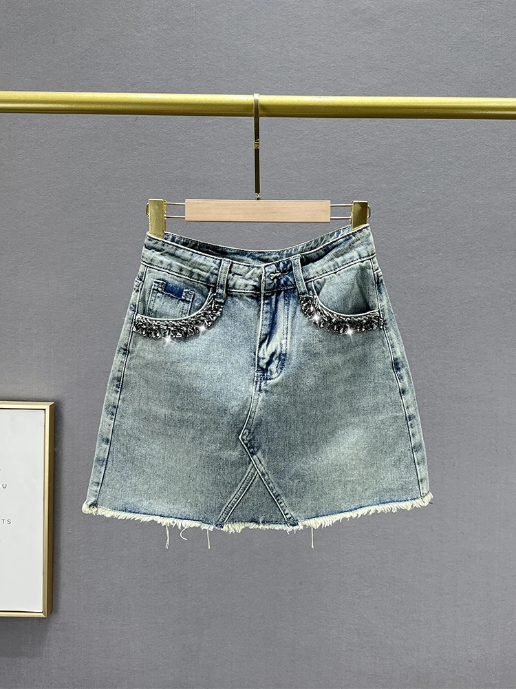 Diamond Embellied High Waist A-Line Skirt Women's Trendy Denim Skirt Summer 2023 Slimming Versatile Anti-Light
Diamond Embellied High Waist A-Line Skirt Women's Trendy Denim Skirt Summer 2023 Slimming Versatile Anti-Light