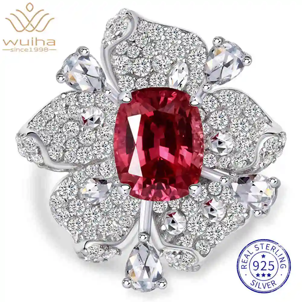 WUIHA 100% 925 Sterling Silver 7 * 9 MM Lab Sapphire Ruby High Carbon Diamonds Gemstone Wedding Engagement Rings Fine Jewelry
WUIHA 100% 925 Sterling Silver 7 * 9 MM Lab Sapphire Ruby High Carbon Diamonds Gemstone Wedding Engagement Rings Fine Jewelry