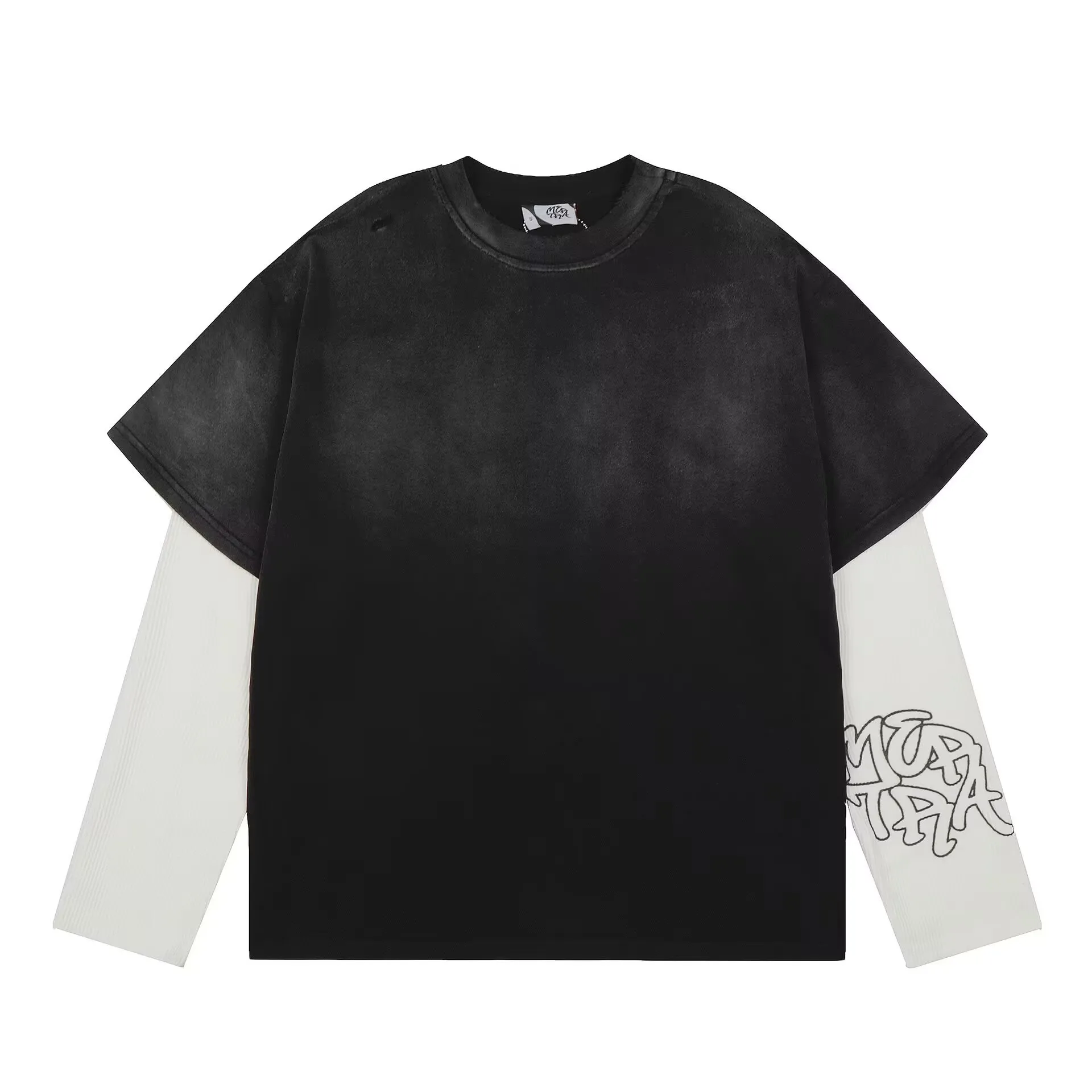 Washed Gradual Color Block Long Sleeve T-Shirt Street Style Hip Hop American Theme Printed Base Shirt Fake Two-Piece Top
Washed Gradual Color Block Long Sleeve T-Shirt Street Style Hip Hop American Theme Printed Base Shirt Fake Two-Piece Top