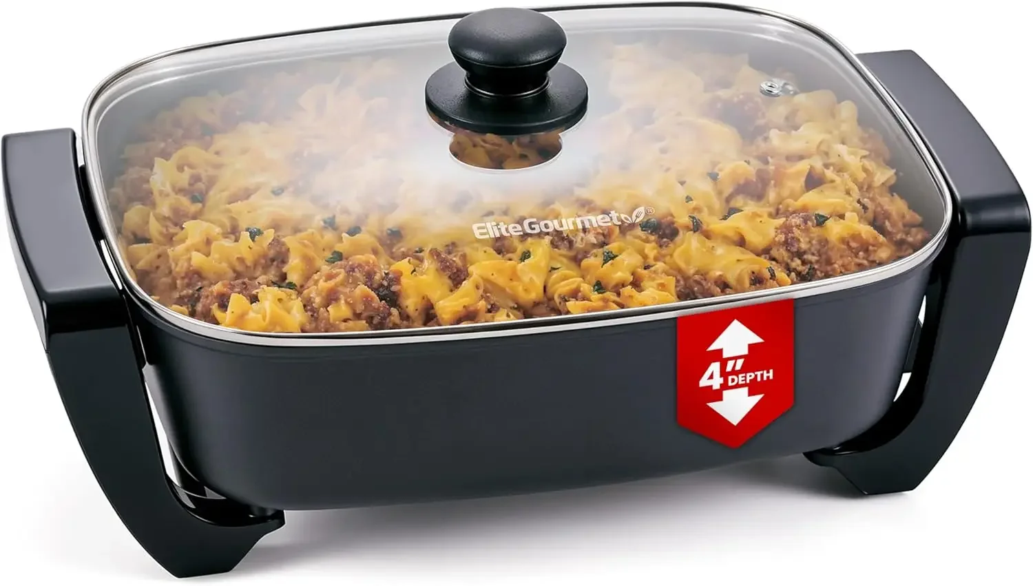 15" x 12" x 4" Electric Skillet, Xtra Deep Dish, Ceralast™ PFAS Free Ceramic, 1500W Rapid Heat, Tempered Glass Vented Lid, Dishw
15" x 12" x 4" Electric Skillet, Xtra Deep Dish, Ceralast™ PFAS Free Ceramic, 1500W Rapid Heat, Tempered Glass Vented Lid, Dishw