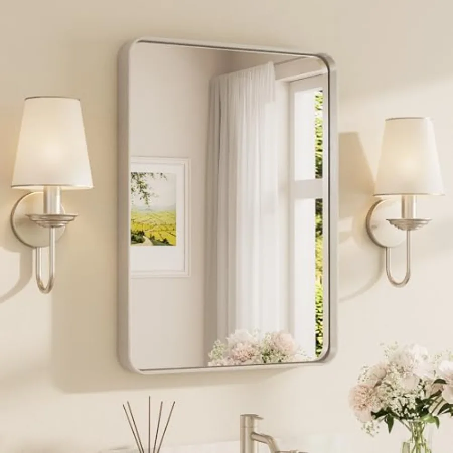 Mirror 22 x 30 Inch for Bathroom Over Sink Metal Framed Mirror Modern Farmhouse for Living Room Entryway Horizontal/Vertical
Mirror 22 x 30 Inch for Bathroom Over Sink Metal Framed Mirror Modern Farmhouse for Living Room Entryway Horizontal/Vertical
