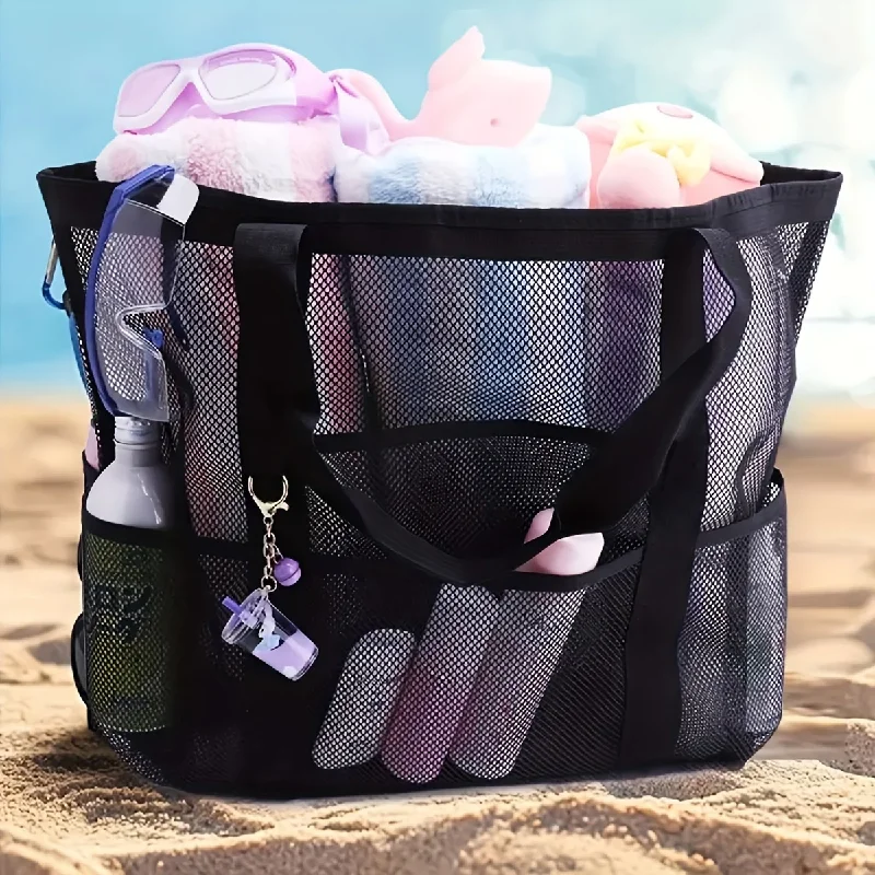 Hand-held mesh beach bag, makeup, travel storage, toiletry bag, large-capacity portable multi-pocket beach bag, swimming bag
Hand-held mesh beach bag, makeup, travel storage, toiletry bag, large-capacity portable multi-pocket beach bag, swimming bag