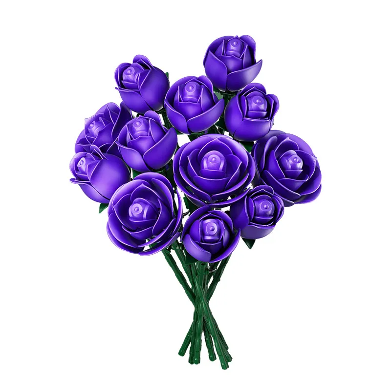 Purple Rose Bouquet Building Blocks Assembly Toy, Desktop Decoration Ornament Model, Valentine's Day and Birthday Gift for Girls
Purple Rose Bouquet Building Blocks Assembly Toy, Desktop Decoration Ornament Model, Valentine's Day and Birthday Gift for Girls