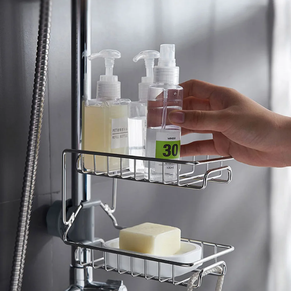 Stainless Steel Faucet Storage Rack Double-Layer Sink Caddy Quick Drying Sponge Holder Adjustable Clamp Kitchen Sponge Organizer
Stainless Steel Faucet Storage Rack Double-Layer Sink Caddy Quick Drying Sponge Holder Adjustable Clamp Kitchen Sponge Organizer