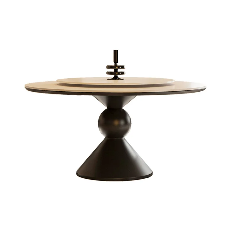 Modern light luxury rock slab dining table round solid wood base dining room household large round table
Modern light luxury rock slab dining table round solid wood base dining room household large round table