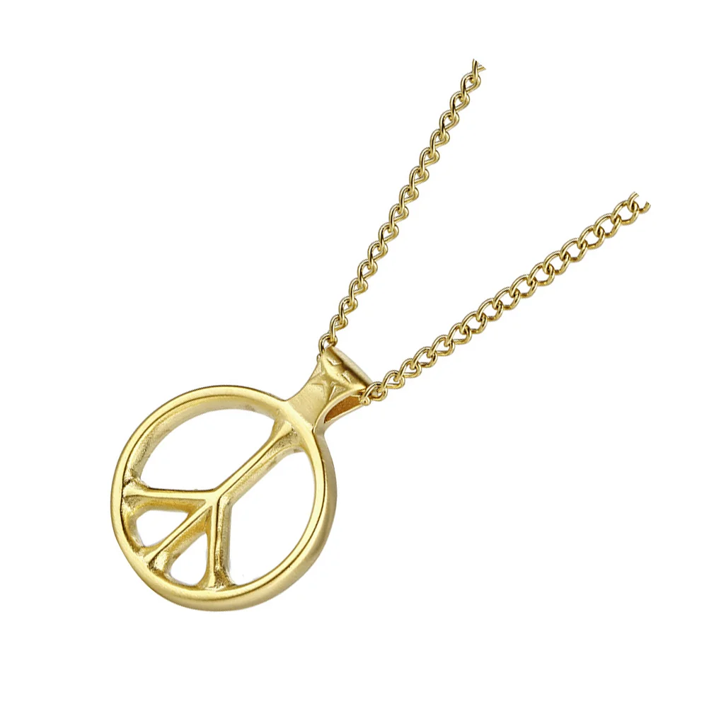 Peace Sign Retro Women Vintage Metal Anti-war Vintage Necklace Gift Jewelry Gold Color Durable Practical Necklace
Peace Sign Retro Women Vintage Metal Anti-war Vintage Necklace Gift Jewelry Gold Color Durable Practical Necklace