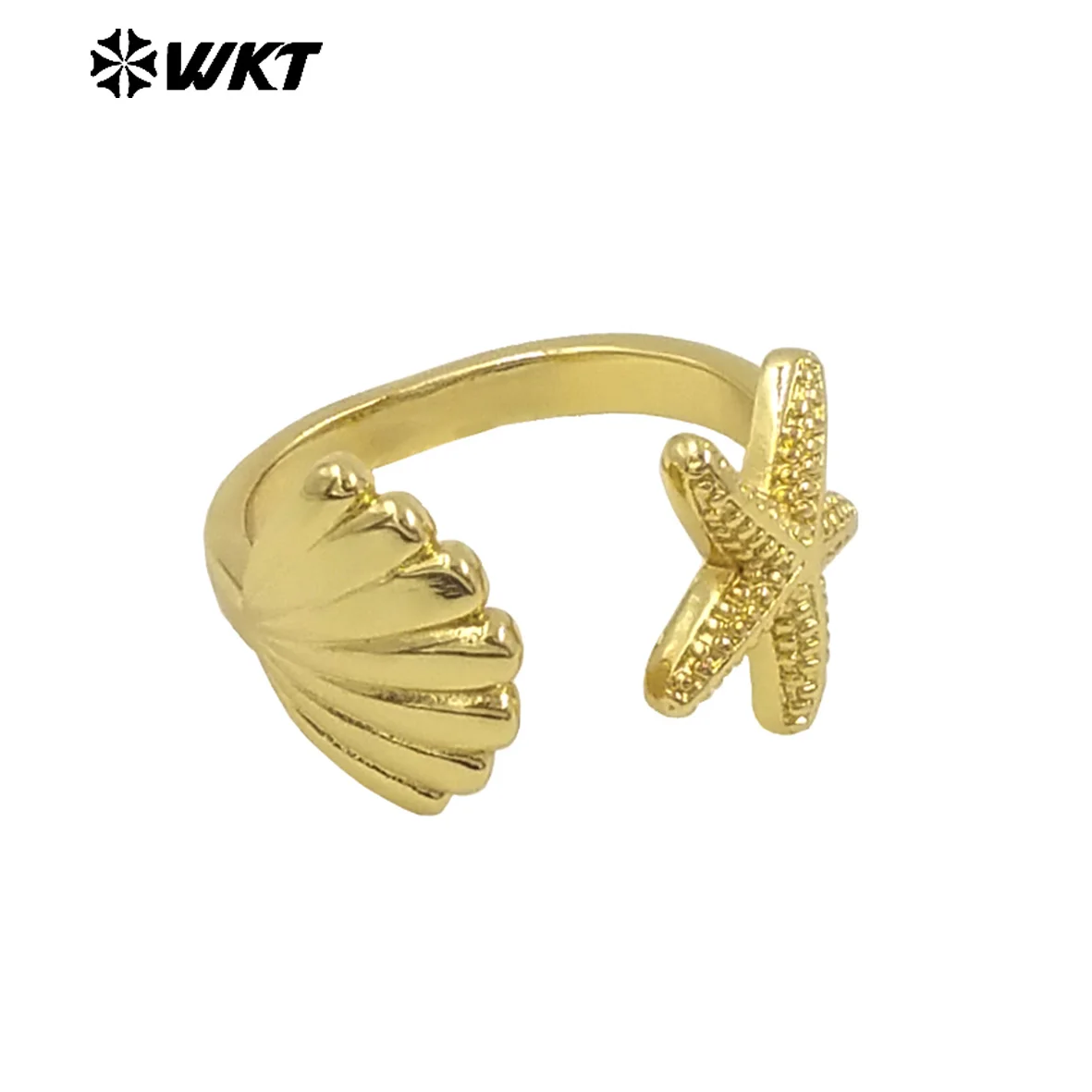 WT-R554 New Coming Retro Simple And Generous With Shell And Star Shape Ring With 18k Gold Plated For Women Birthday Gifts
WT-R554 New Coming Retro Simple And Generous With Shell And Star Shape Ring With 18k Gold Plated For Women Birthday Gifts