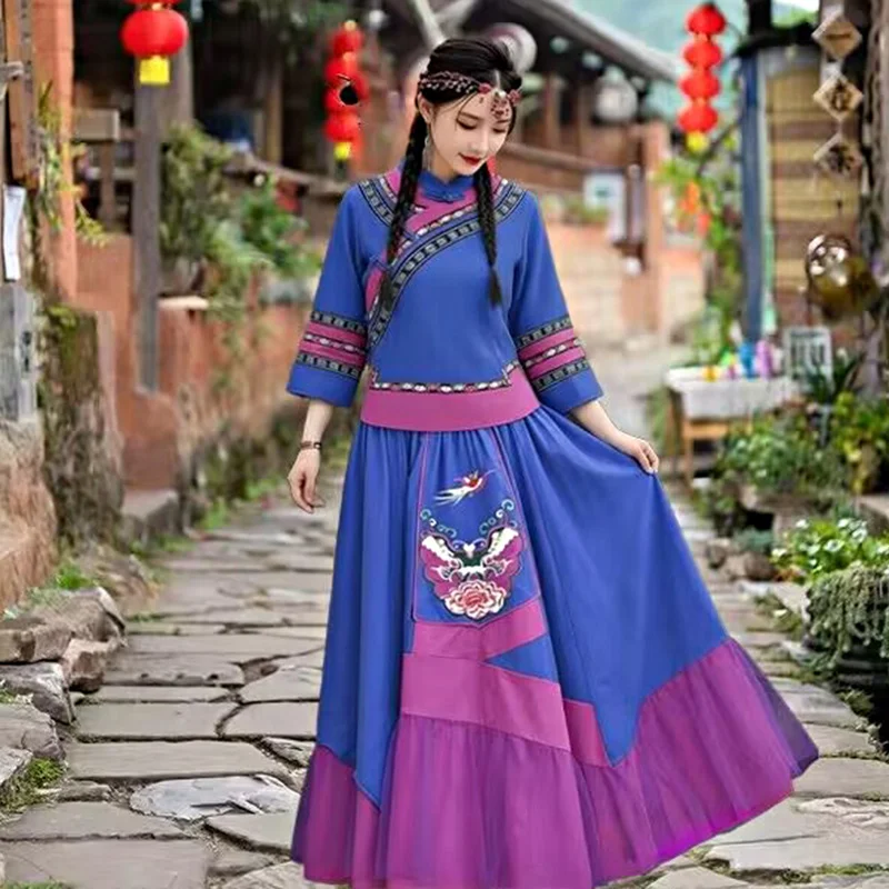 Travel New Style Zhuang Ethnic Women's Clothing Dance Performance Costume Yunnan Guizhou Miao Minority Traditional Dress
Travel New Style Zhuang Ethnic Women's Clothing Dance Performance Costume Yunnan Guizhou Miao Minority Traditional Dress